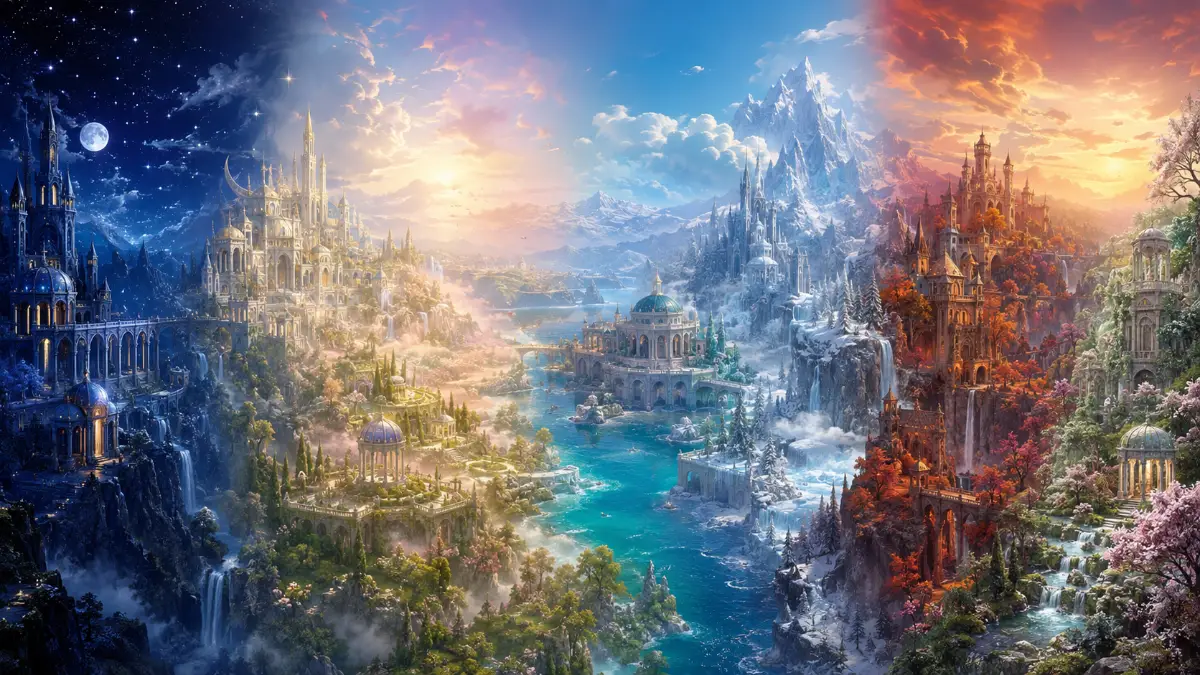 Seven Courts of Prythian fantasy landscape